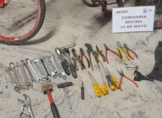 25 de Mayo: Robaron en una casa y la Policía halló las herramientas