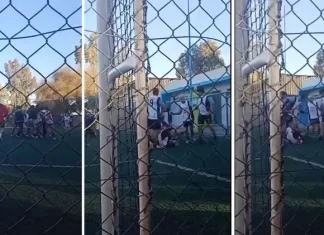 Violenta pelea en un partido de fútbol mixto
