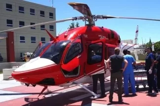 Un hombre de Jáchal fue trasladado en helicóptero al Hospital Rawson