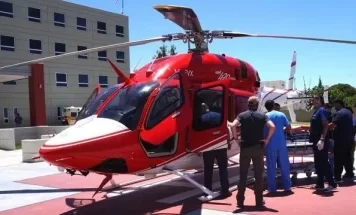 Un hombre de Jáchal fue trasladado en helicóptero al Hospital Rawson