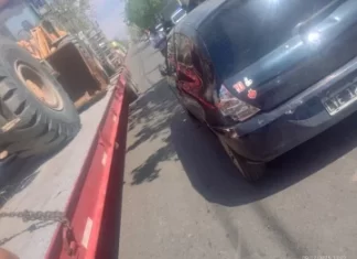Chimbas: una moto ocasionó un accidente que casi termina en tragedia