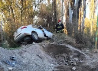 Jáchal: un conductor fue hospitalizado luego de un siniestro vial