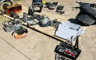 Chimbas: hallaron un desarmadero ilegal de motos presuntamente robadas