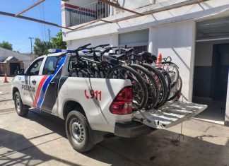 Caucete: encontraron bicicletas y bolsones de medias robados