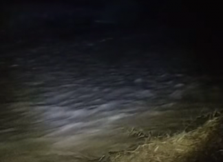 Gran creciente en Tamberías tras las lluvias