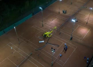 Palermo, Buenos Aires: un helicóptero cayó sobre una cancha de tenis