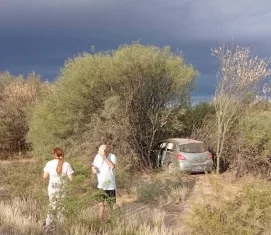 Dos riojanos se accidentaron viajando a la Difunta Correa y resultaron heridos