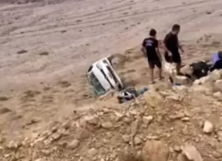Una familia argentina volcó en un precipicio en el paso de Agua Negra