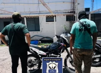 Albardón: le robaron la moto a un albañil y apareció tirada