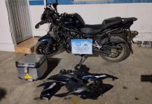Chimbas: recuperaron una moto robada en pleno proceso de desmantelamiento