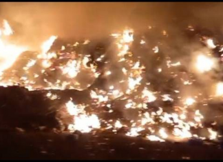 Jáchal: se desató un gran incendio en la planta de reciclado municipal