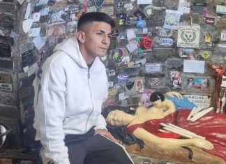 Thiago Almada visitó a la Difunta Correa